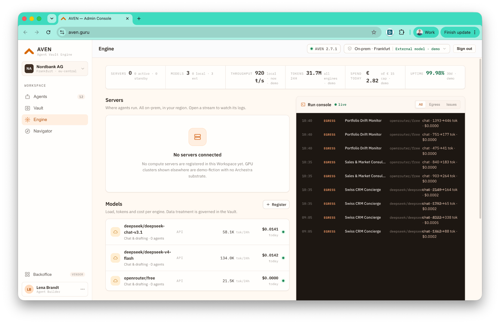AVEN Engine. The living knowledge hub answering questions with citations.